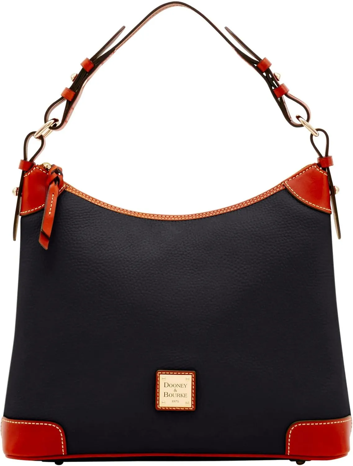 Dooney & Bourke Women's Hobo Shoulder Bag in Pebble Grain Leather, Large Handbag with Adjustable Shoulder Strap