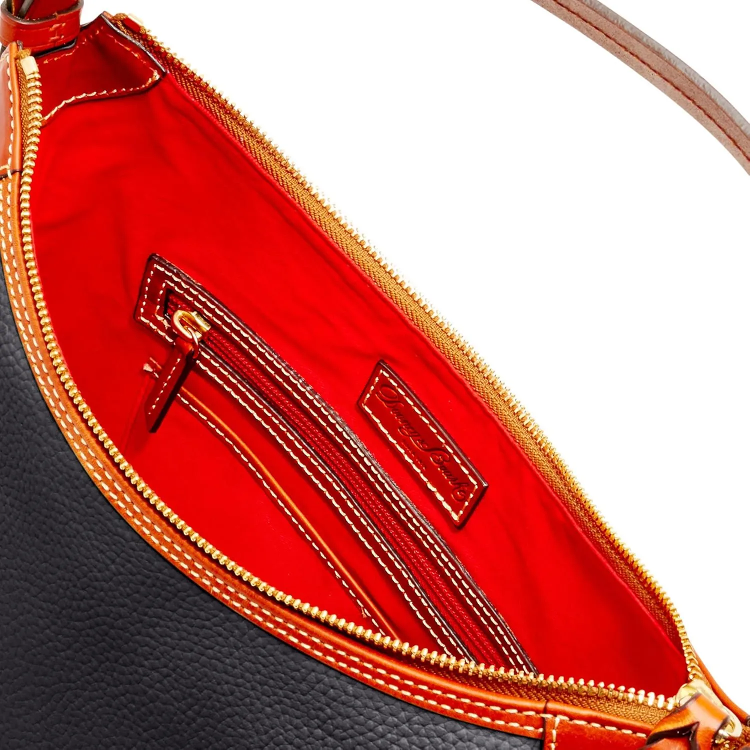 Dooney & Bourke Women's Hobo Shoulder Bag in Pebble Grain Leather, Large Handbag with Adjustable Shoulder Strap
