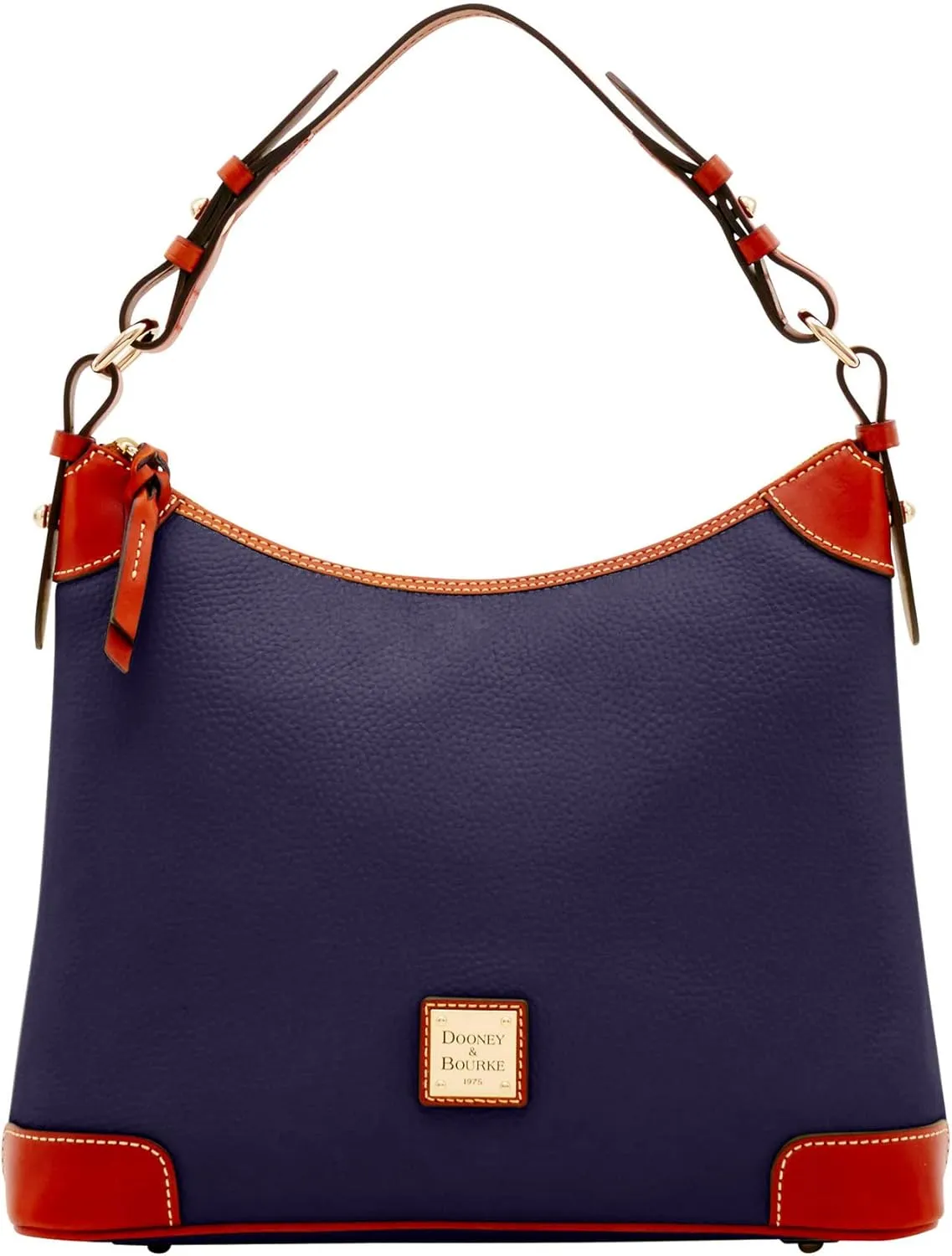 Dooney & Bourke Women's Hobo Shoulder Bag in Pebble Grain Leather, Large Handbag with Adjustable Shoulder Strap