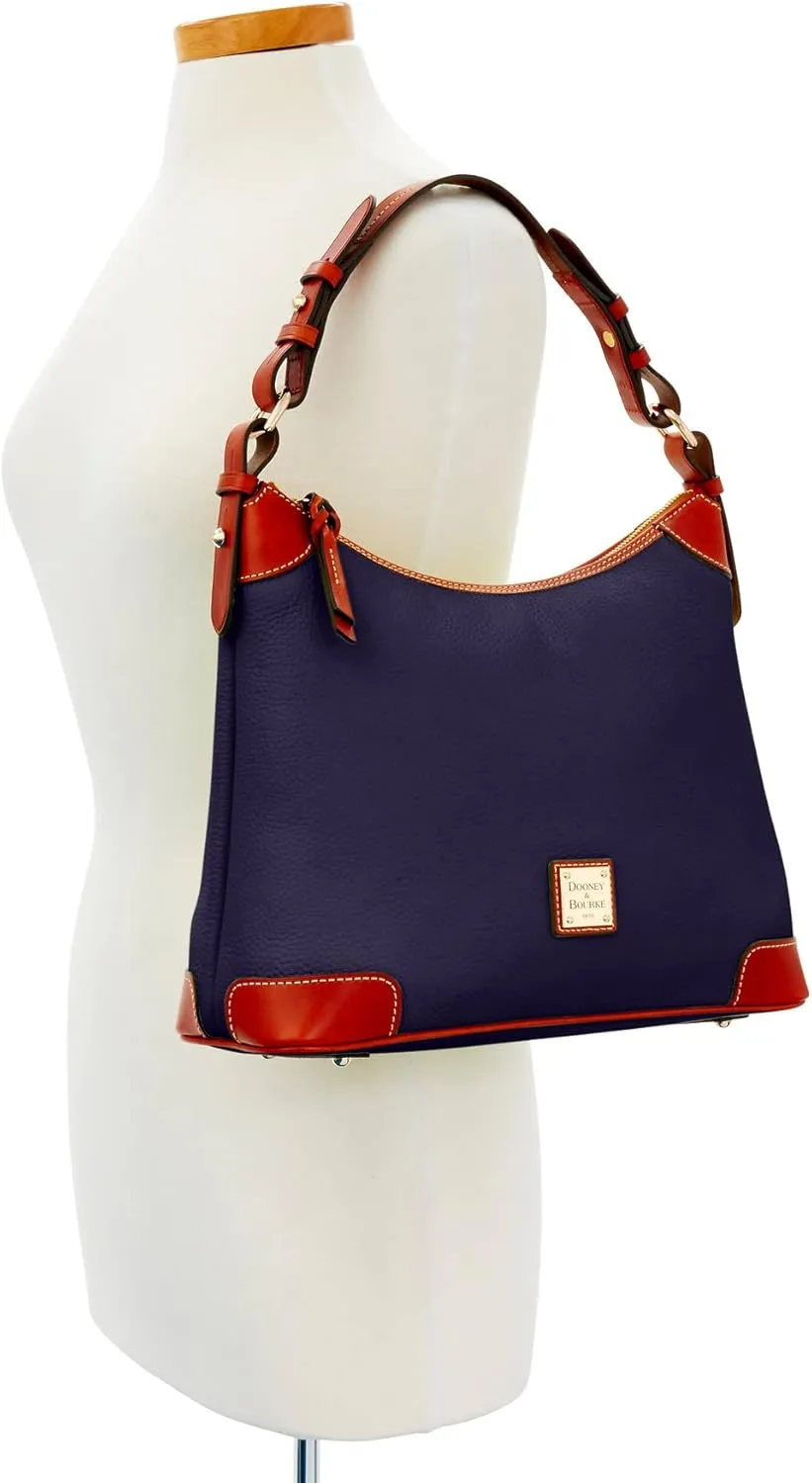 Dooney & Bourke Women's Hobo Shoulder Bag in Pebble Grain Leather, Large Handbag with Adjustable Shoulder Strap