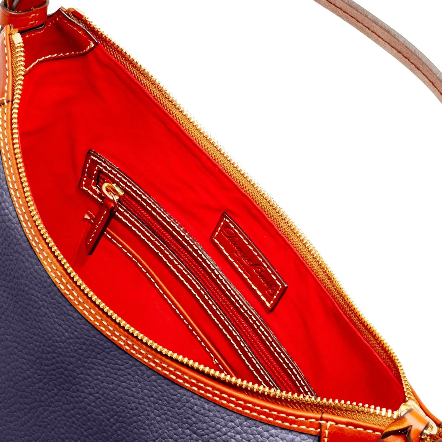 Dooney & Bourke Women's Hobo Shoulder Bag in Pebble Grain Leather, Large Handbag with Adjustable Shoulder Strap