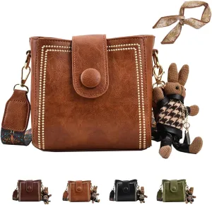 Dragentle Vintage Fashion Bag, Stylish Crossbody Bags Cowhide Bag with Adjustable Wider Shoulder Strap for Women