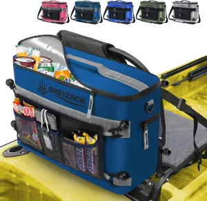 Dreizack Kayak Cooler Behind Seat, Waterproof Cooler for Kayaking,Paddle Board Cooler Compatible with Lawn-Chair Seat Kayak Accessories Cooler Bag Kayak Cooler Tow Behind for Camping Fishing