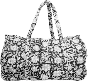 Duffle Bag – Handmade Block Print Duffle, Boho, Weekender, Travel Tote | Overnight Gym Yoga | Sustainable Cotton | Maternity, Hospital & Pregnancy Essentials | Washable