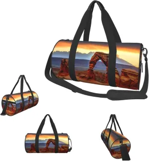 Duffle Bags Arches National Park Gym Bag for Men Women Waterproof Travel Duffle Bags Convertible Carry on Garment Bag for Travel Sports