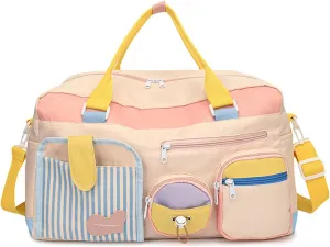 Duffle Bags For Women,Carry On Overnight Bag Hospital Bags Duffel Bags Lightweight Daypack For Flight Gym Bag (Pink)