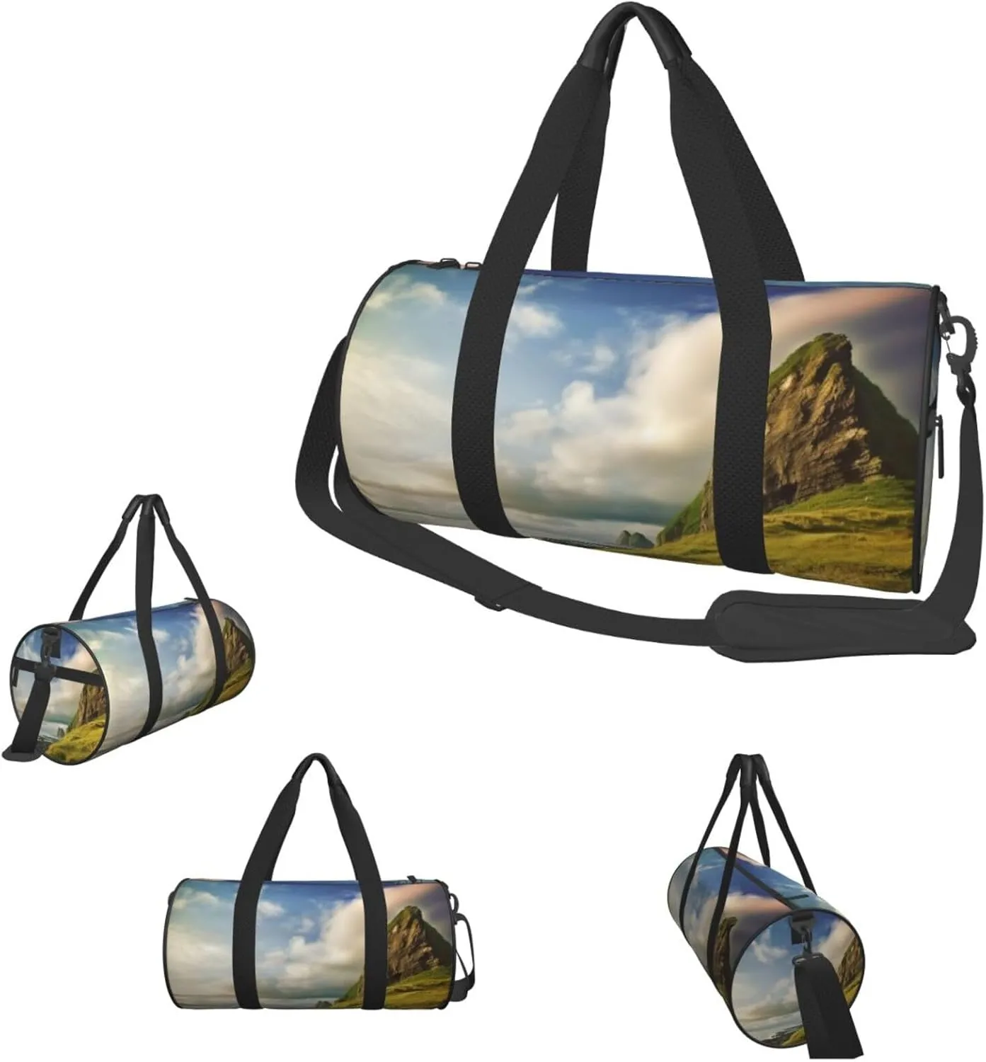 Duffle Bags Nature cliff Sky Gym Bag for Men Women Waterproof Travel Duffle Bags Convertible Carry on Garment Bag for Travel Sports