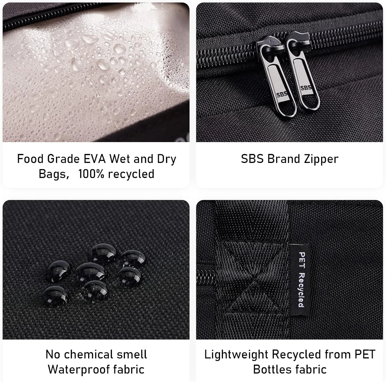 ECOHUB Personal Item Bag 16'' Small Duffel Bag Travel Bag Weekender Bag Gym Bag Tote Duffel bag Overnight Bags Travel Essentials for Women and Men Shoulder Bag Carry On Shoes Bag (Black)