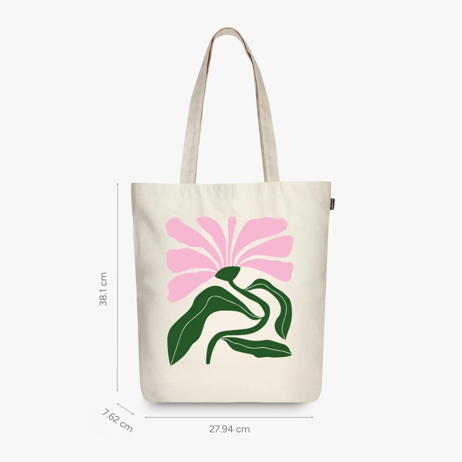 Ecoright Tote Bag for Women with Zipper, Small Tote Bag, Canvas Bag, Reusable Cotton Bag for Beach, Grocery, School & Work