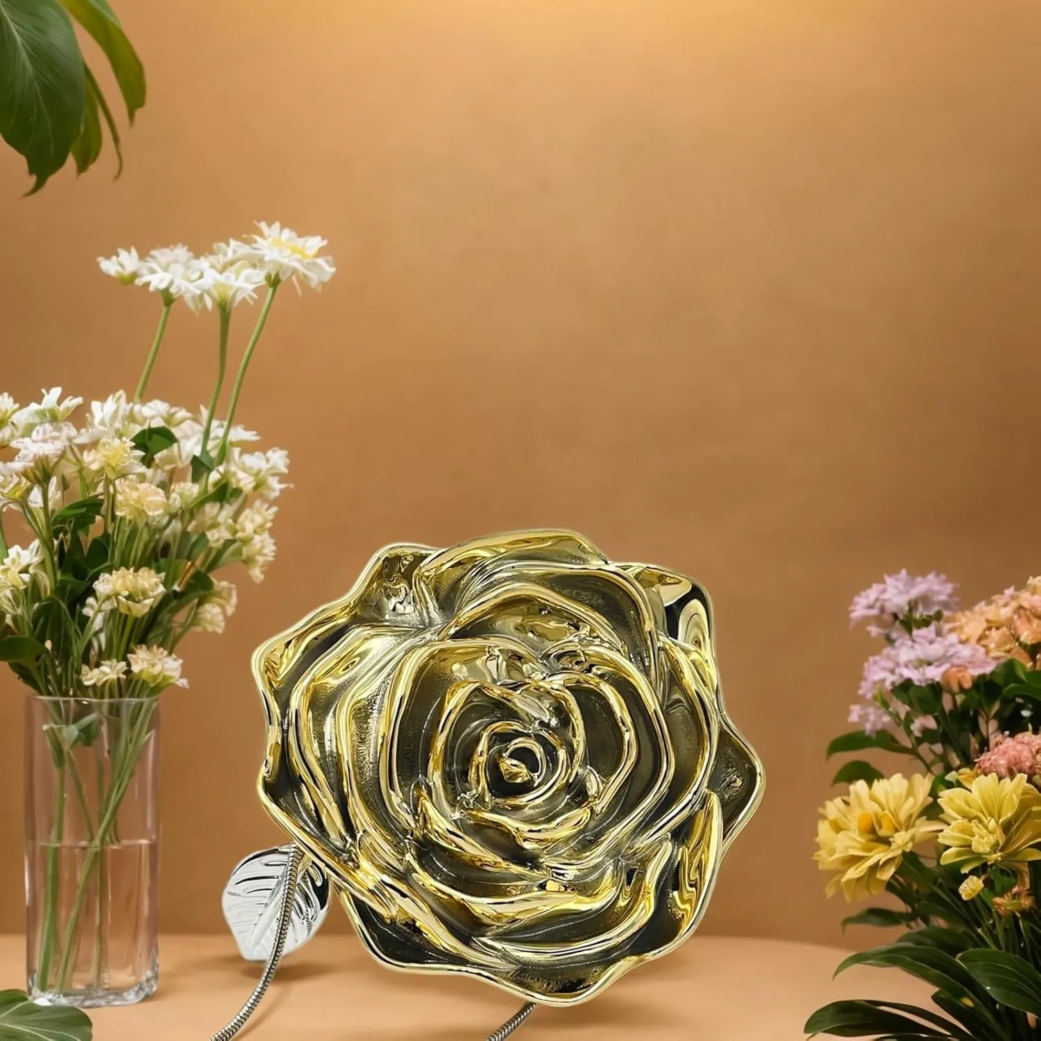 Elegant 3D Flower Desgin Formal Purse for Women Wedding Guest Acrylic Floral Clutch Bag Evening Handbag