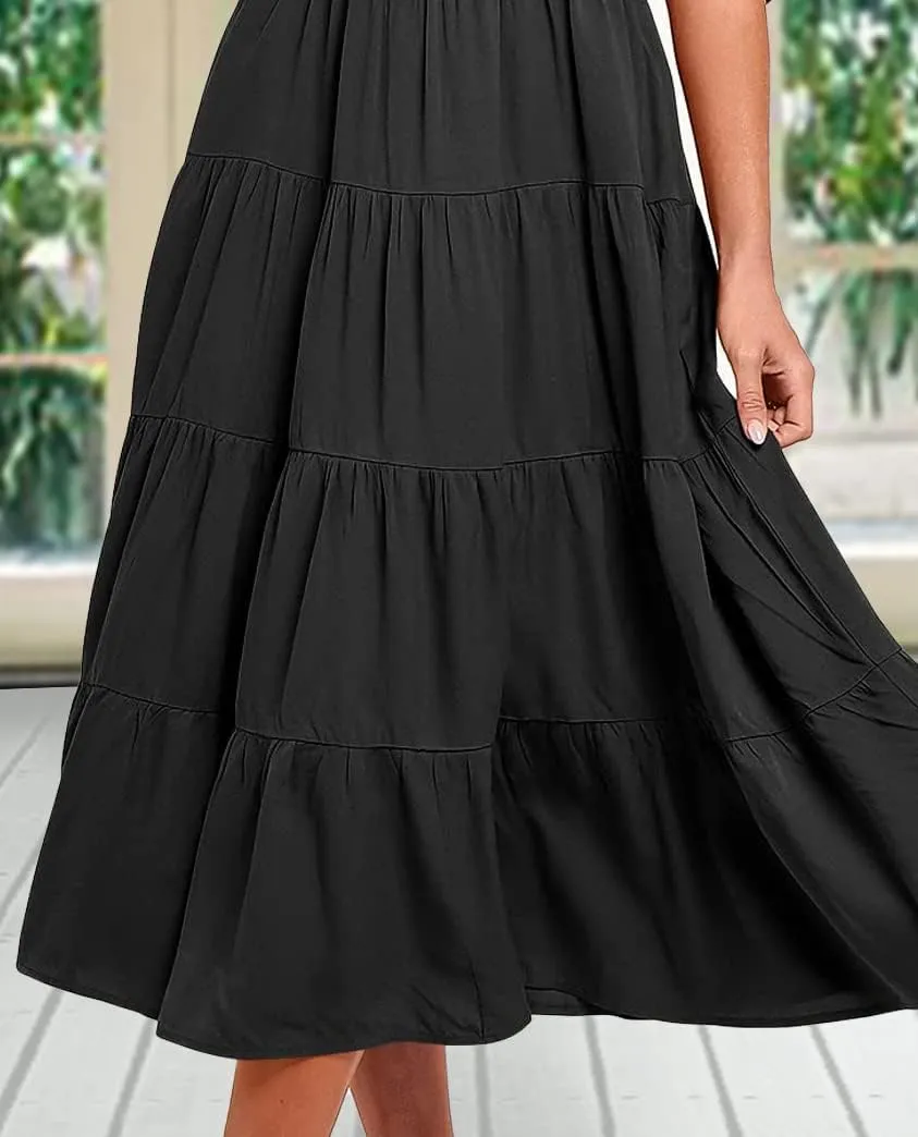 ELIGNTLOFT Women's Summer Casual Maxi Dress Spaghetti Strap Square Neck Boho Beach Long Sun Dresses