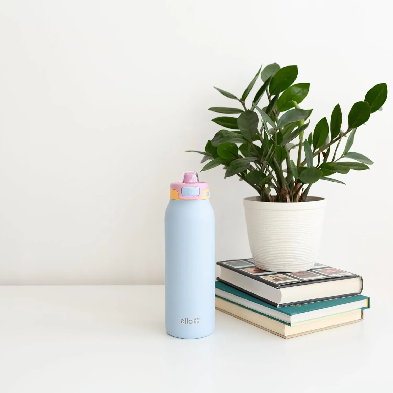 Ello Pop & Fill Stainless Steel Water Bottle with Quick Fill Technology, Double Walled Vacuum Insulated Metal, Leak Proof Locking Lid, Sip & Chug, BPA Free, Holiday Gift for Him Her, 22oz, 32oz, 40oz
