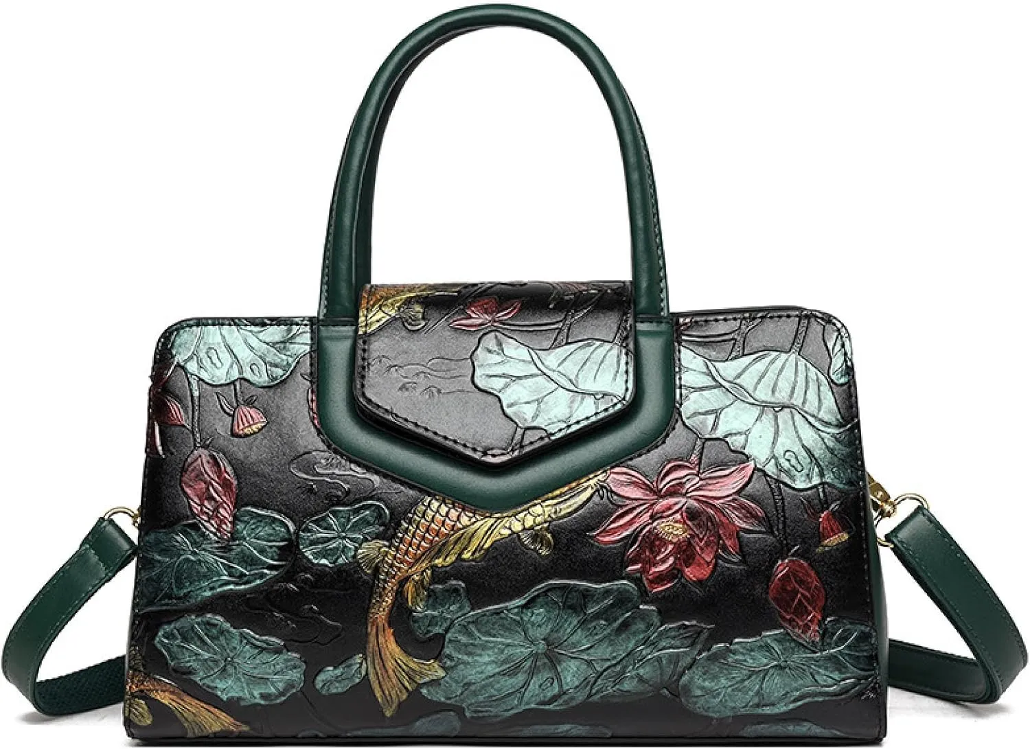 Embossed Tote Bag, Large Capacity Shoulder Crossbody Bag