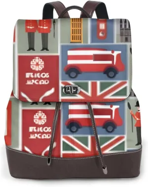 England Symbols Print Women'S Backpack Fashionable Backpack Bag Ladies Shoulder Backpack Handbag,Travel