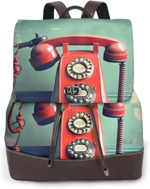 England Uk Retro London Telephone Print Women'S Backpack Fashionable Backpack Bag Ladies Shoulder Backpack Handbag,Travel