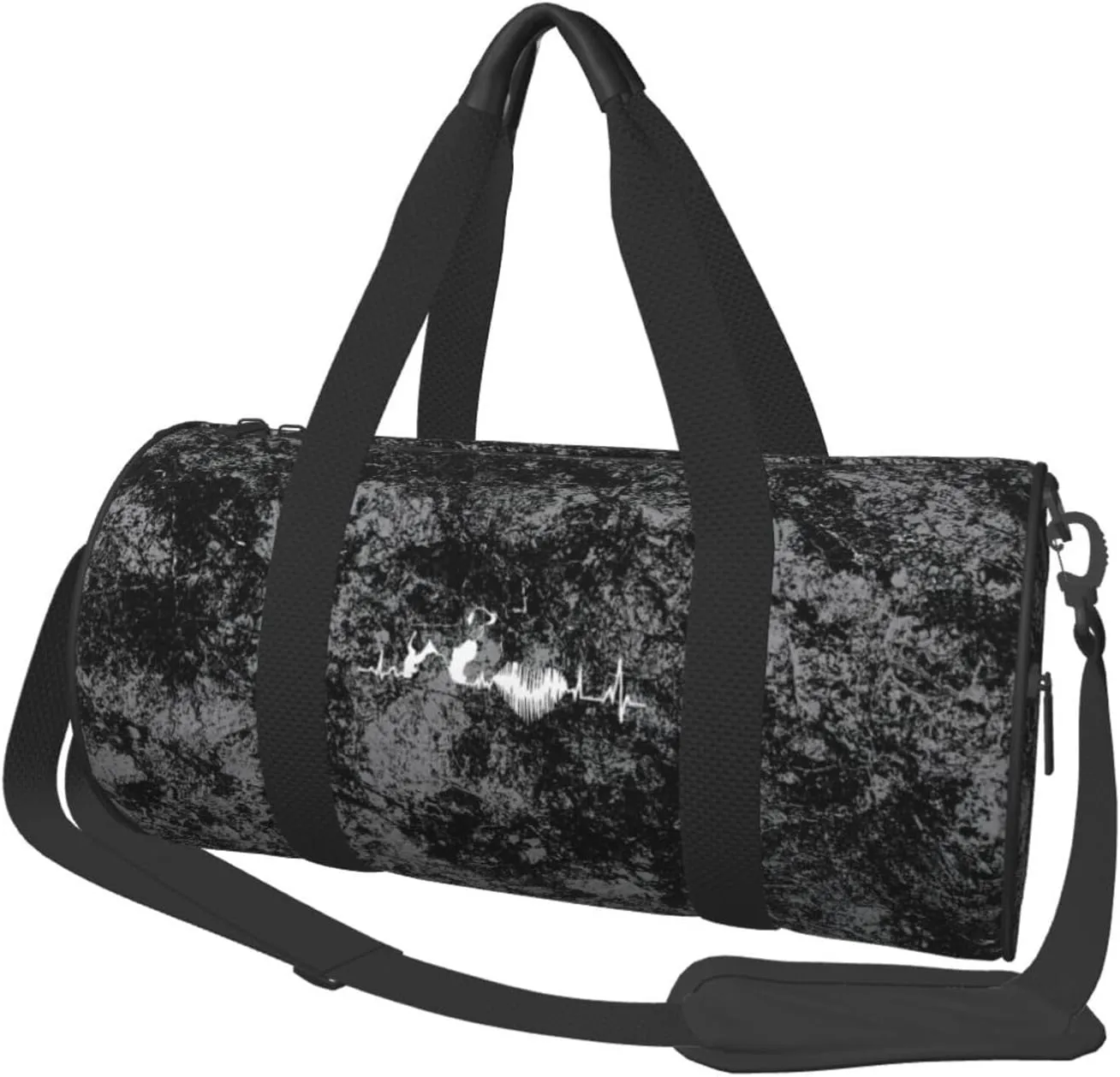 English Springer Spaniel Convertible Garment Bag with Shoulder Strap, Carry on Garment Duffel Bag for Men Women - Rolling Foldable for Travel Luggage Bags (Black)