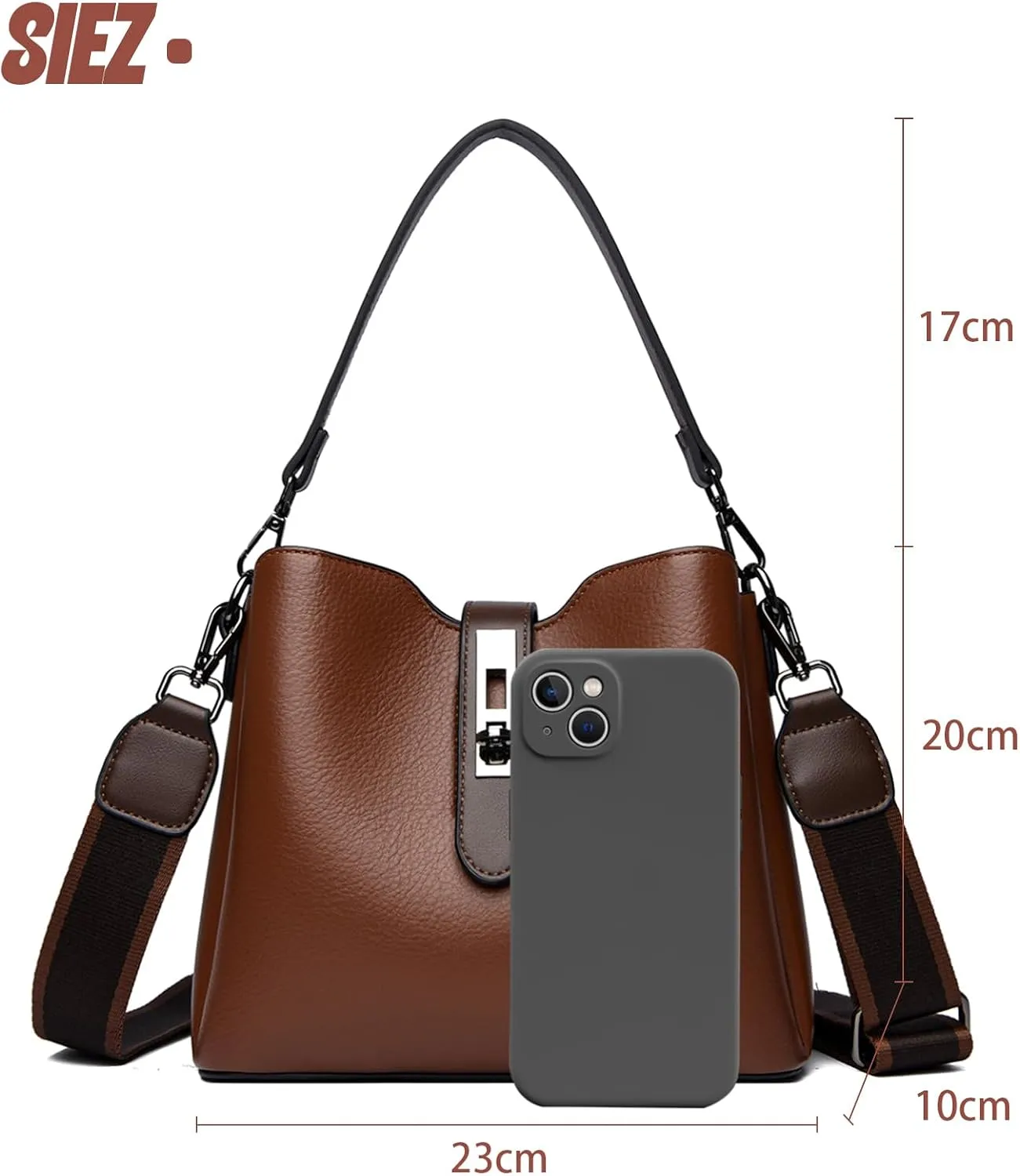 Eslcorri Hobo Bags for Women - Leather Crossbody Bags Fashion Purses and Handbags Ladies Shoulder Tote Satchel