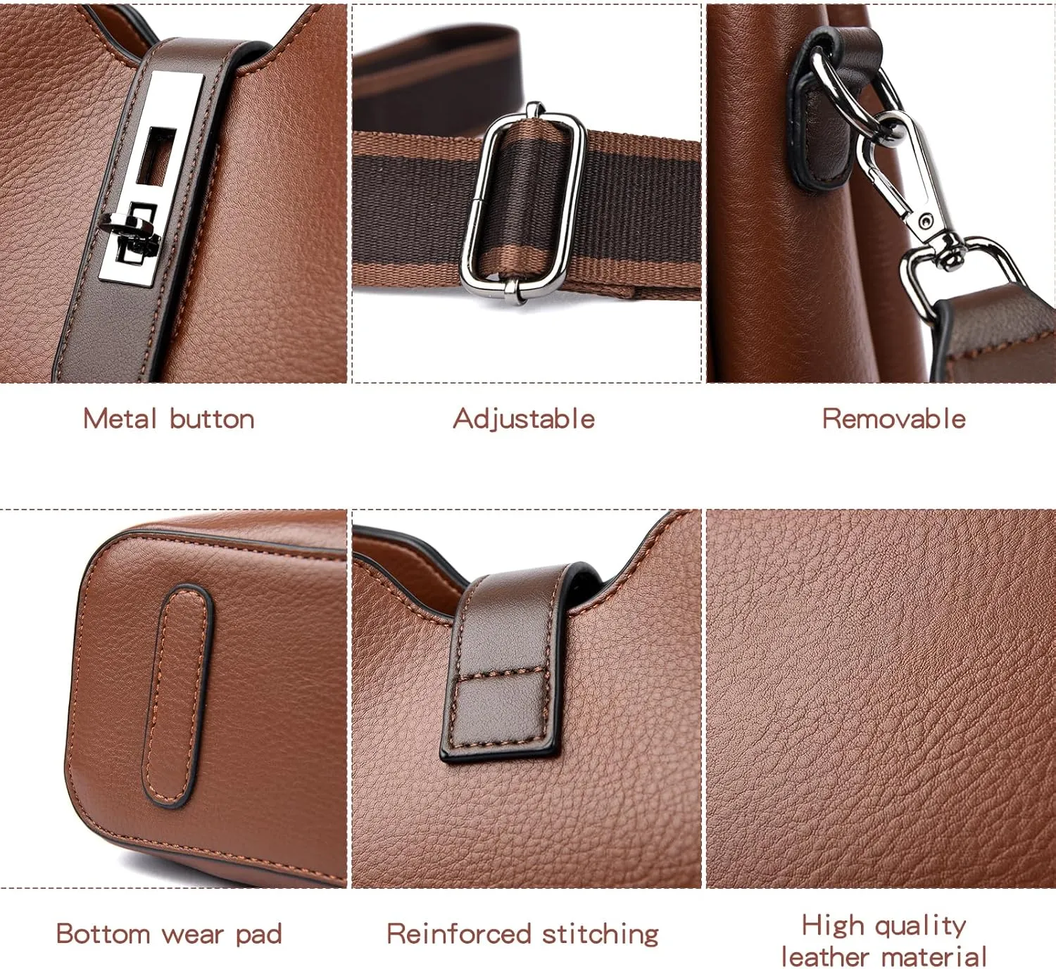 Eslcorri Hobo Bags for Women - Leather Crossbody Bags Fashion Purses and Handbags Ladies Shoulder Tote Satchel