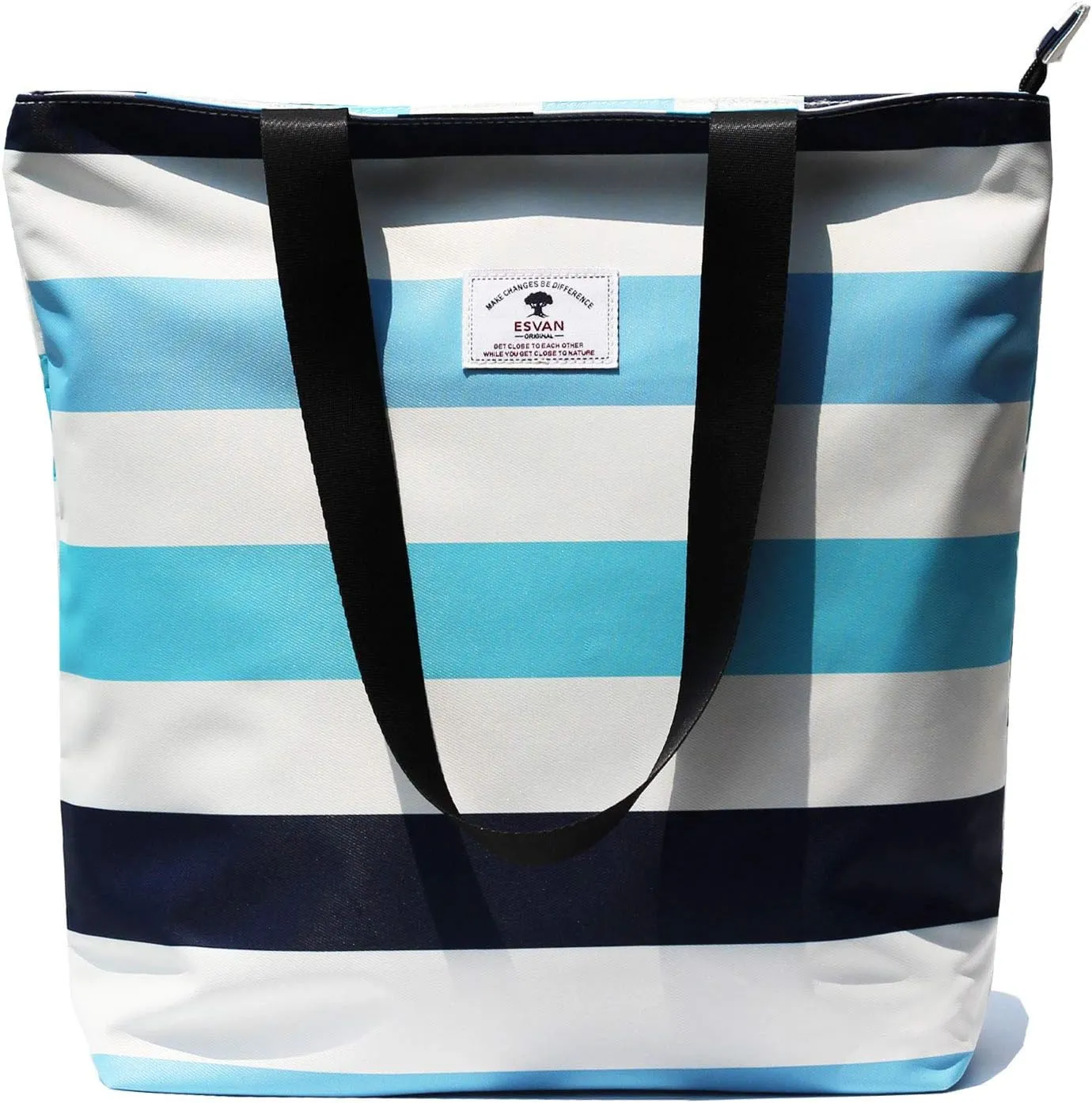 ESVAN Original Floral Tote Bag Shoulder Bag for Gym Hiking Picnic Travel Beach