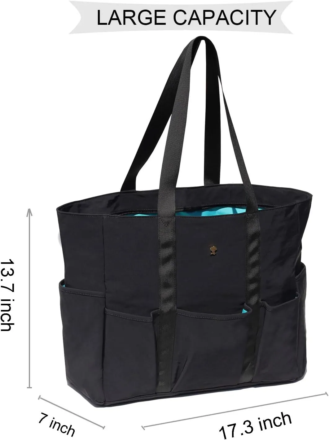 ESVAN Utility Tote Bag Weekender Duffle Bag with 13 Pockets - Perfect for Travel, Work, Gym, Beach, Teachers, and Nurses