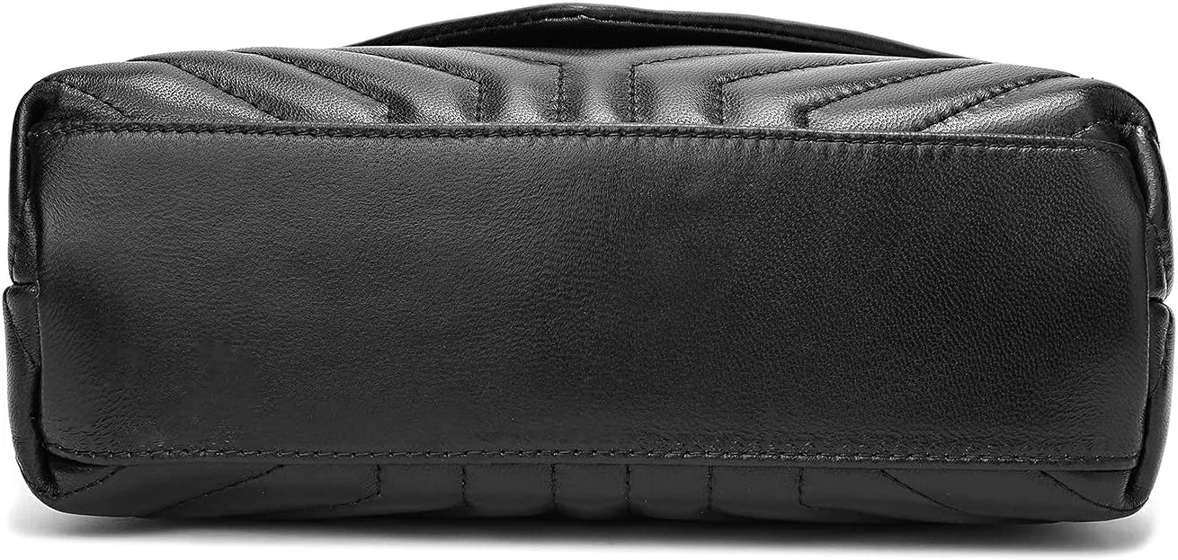 EvaLuLu Lambskin Leather Quilted Purse Shoulder Bag Women Handbags with Chain Strap