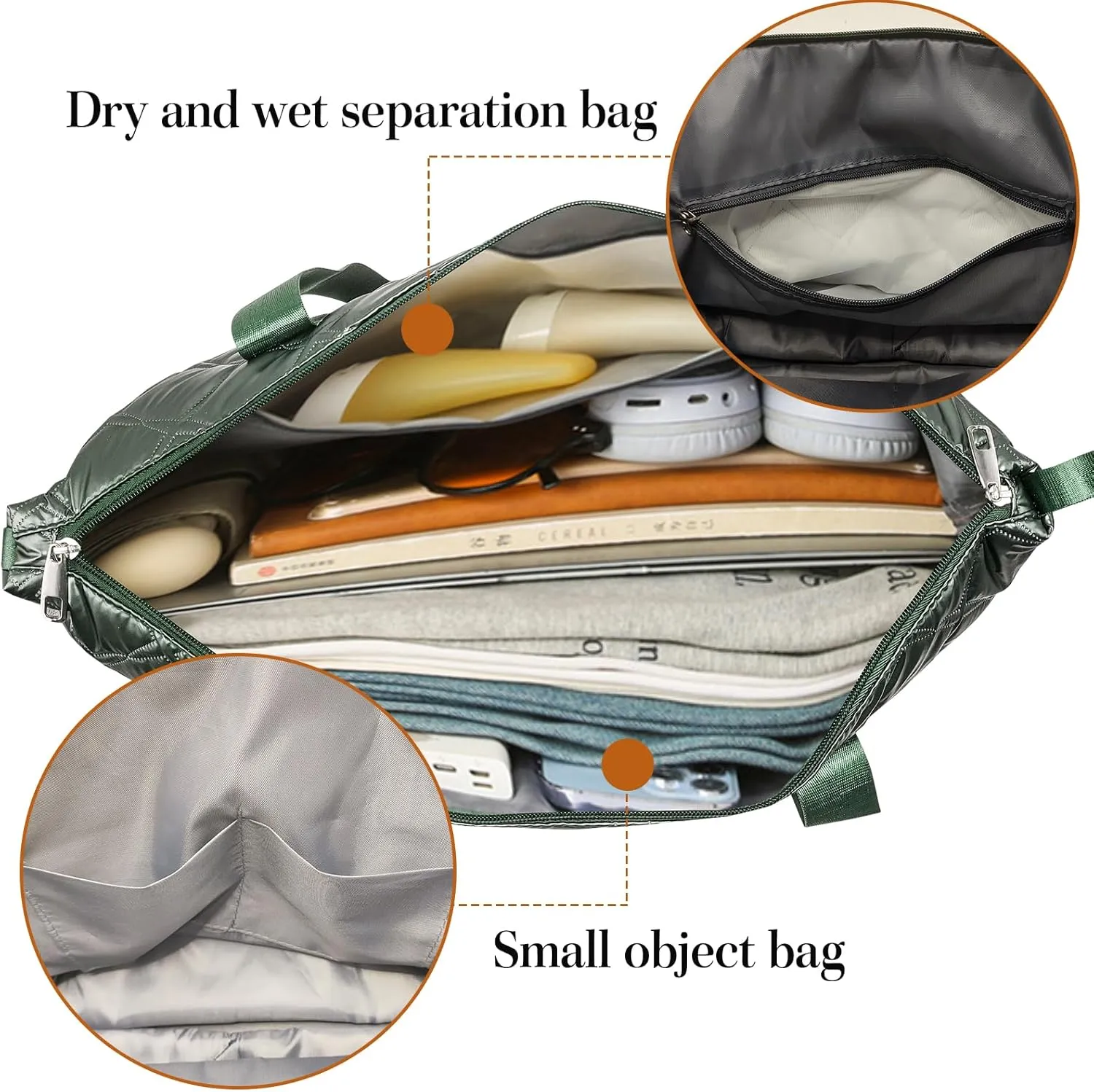 Expandable Duffel Rolling Mommy Travel Luggage Convertible Gym Bag - Large Weekend Bag for Women (Light Green)
