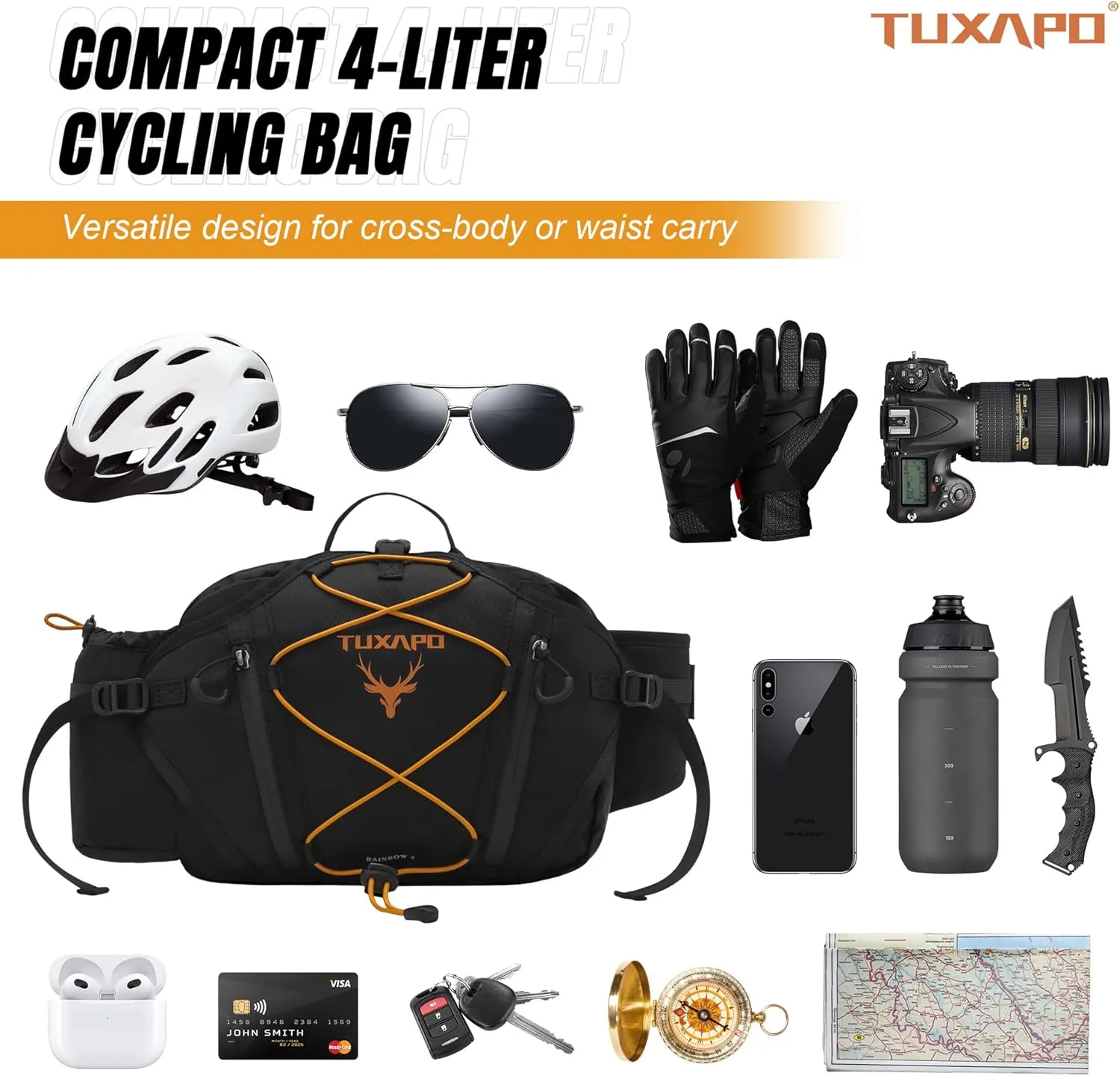 Fanny Pack for Men Black Waist Bags large Running Packs Outdoor Belt Bag for Cycling Hiking Travel Festival Gifts