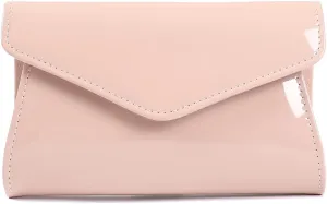 Fashion Glossy Envelope Faux Patent Leather Clutch Evening Bags for Women Wedding Formal Prom Handbag