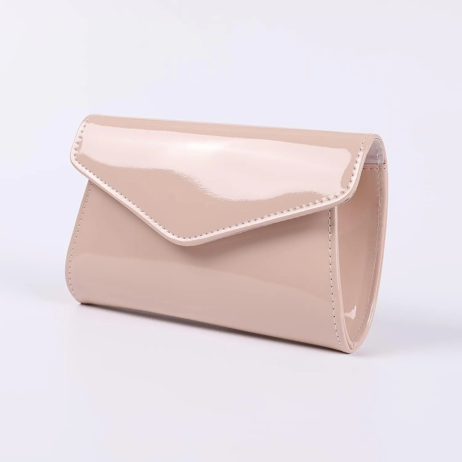 Fashion Glossy Envelope Faux Patent Leather Clutch Evening Bags for Women Wedding Formal Prom Handbag