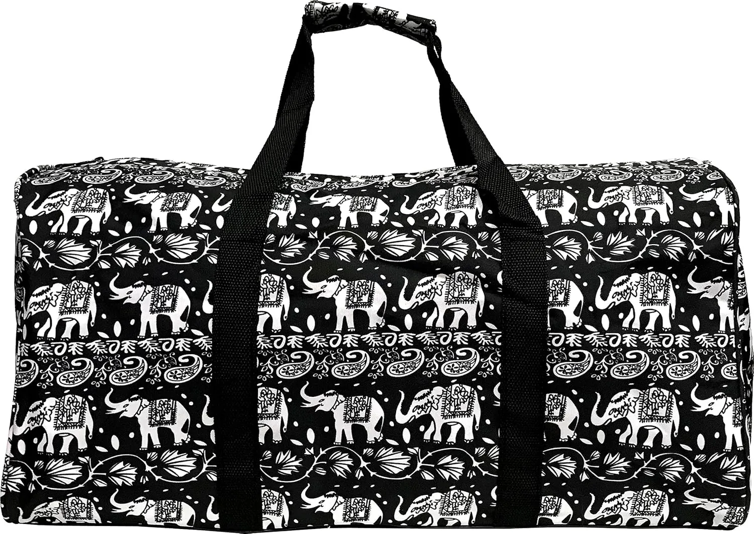 Fashion Travel Cheer Gym Duffle Bag 21" (Elephant B/W)