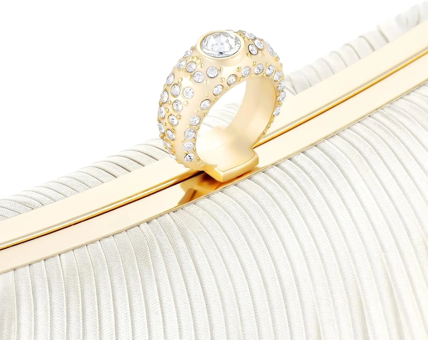 Fashion Women's Evening Bags, Artificial Silk Luxury Handbags with Chain Stylish Purses for Wedding Party