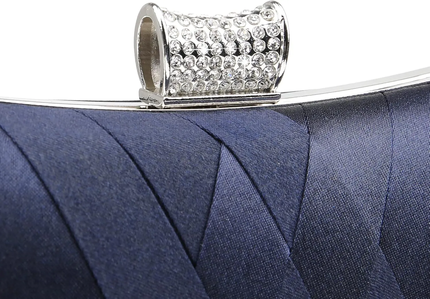 Fashion Womens Jane Satin Diamante Clutch Rhinestone Evening Bridal Prom Party Handbag Crossbody Purse Chain Bag