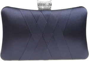 Fashion Womens Jane Satin Diamante Clutch Rhinestone Evening Bridal Prom Party Handbag Crossbody Purse Chain Bag