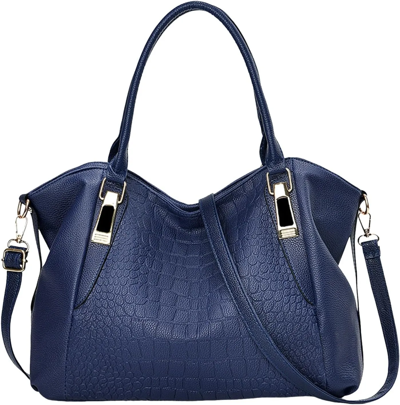 Fashionable And Simple Women's Large Capacity Soft Leather Texture Casual Crossbody Bag Men Mini (Blue, One Size)