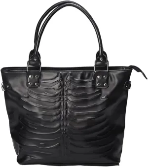 Female bag Lattice Skull Tote Shoulder Bag Goth Ribcage Skeleton the Dark Shoulder Bag