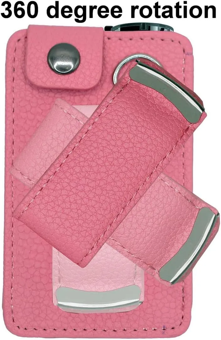 Fitted Leather Case with Rotating Belt Clip   Screen Protector for Medtronic Minimed Insulin Pump (Minimed 630G / 640G / 650G / 670G / 770G / 780G) (Pink)