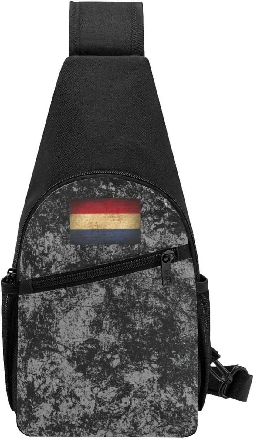 Flag of the Netherlands Sling Bag Crossbody Backpack Shoulder Casual Daypack Bags for Men Women