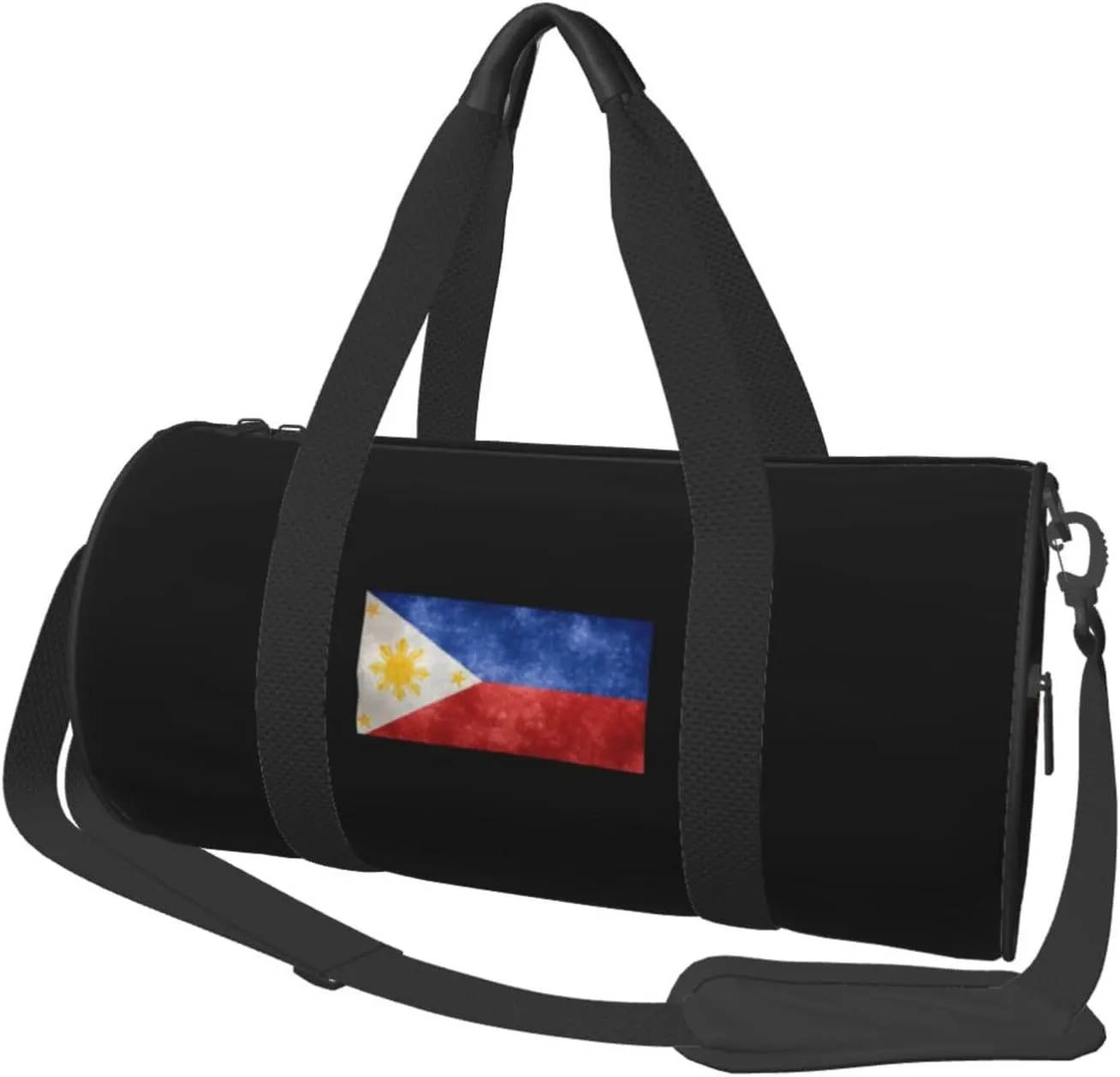 Flag Of The Philippines Convertible Garment Bag with Shoulder Strap, Carry on Garment Duffel Bag for Men Women - Rolling Foldable for Travel Luggage Bags (Black)