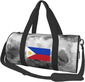 Flag Of The Philippines Convertible Garment Bag with Shoulder Strap, Carry on Garment Duffel Bag for Men Women - Rolling Foldable for Travel Luggage Bags (Black)