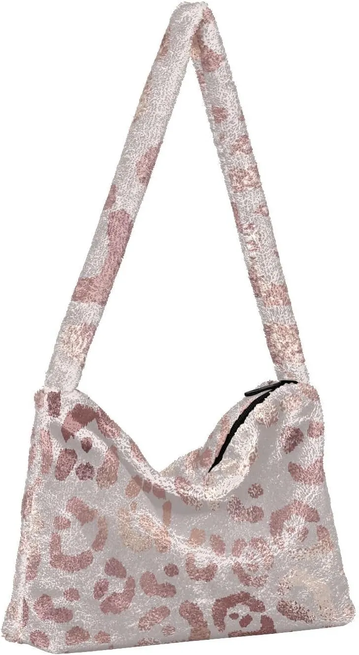 Floral Flower Texture Women's Shoulder Bag, Tote Shoulder Bag with Zipper, Shoulder Handbag Women