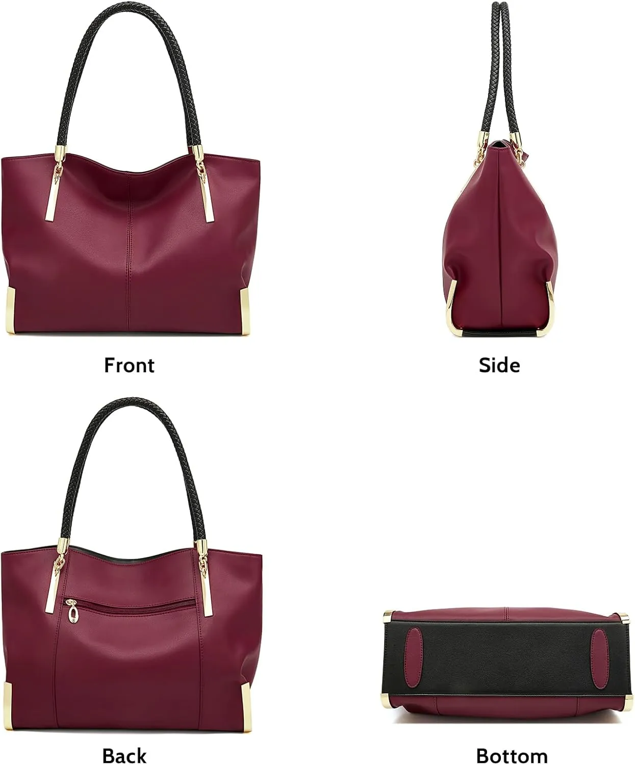 FOXLOVER Large Capacity Tote Handbags for Women, Women's Top-handle Bags Fashion Shoulder Bags Purses Minimalist design