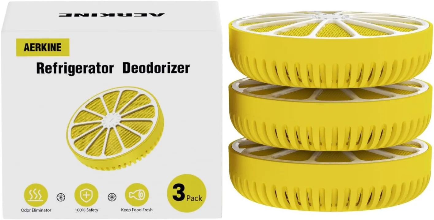 Fridge Deodorizer Odor Eliminator - Refrigerator Cleaner Freshener For Home, Smell Remover For Kitchen, More Effective Than Baking Soda Bamboo Air Purifier Bags(3Packs)