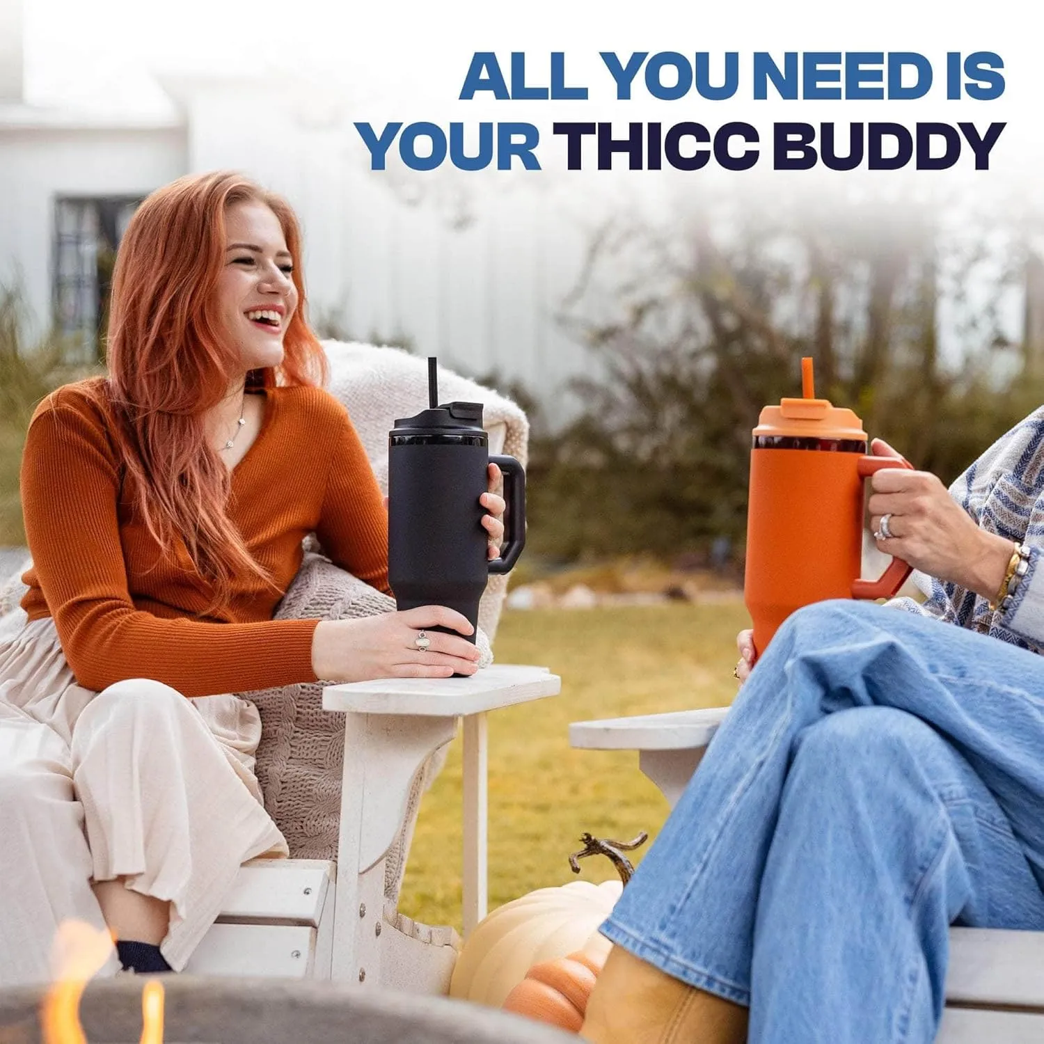 Frost Buddy Thicc Buddy - 40 oz Stainless Steel Vacuum Insulated Tumbler with Lid and Straw for Water - Travel Mug Cupholder Friendly - Gifts for Women Men Him Her (Black Leopard)
