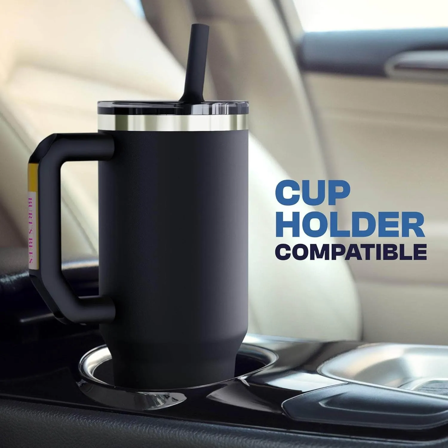 Frost Buddy Thicc Buddy - 40 oz Stainless Steel Vacuum Insulated Tumbler with Lid and Straw for Water - Travel Mug Cupholder Friendly - Gifts for Women Men Him Her (Lavender Fields)