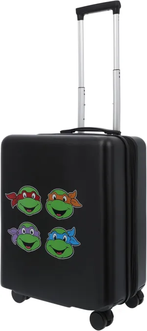 FUL Teenage Mutant Ninja Turtles 22.5 Inch Carry On Luggage, Suitcase with Spinner Wheels, Black