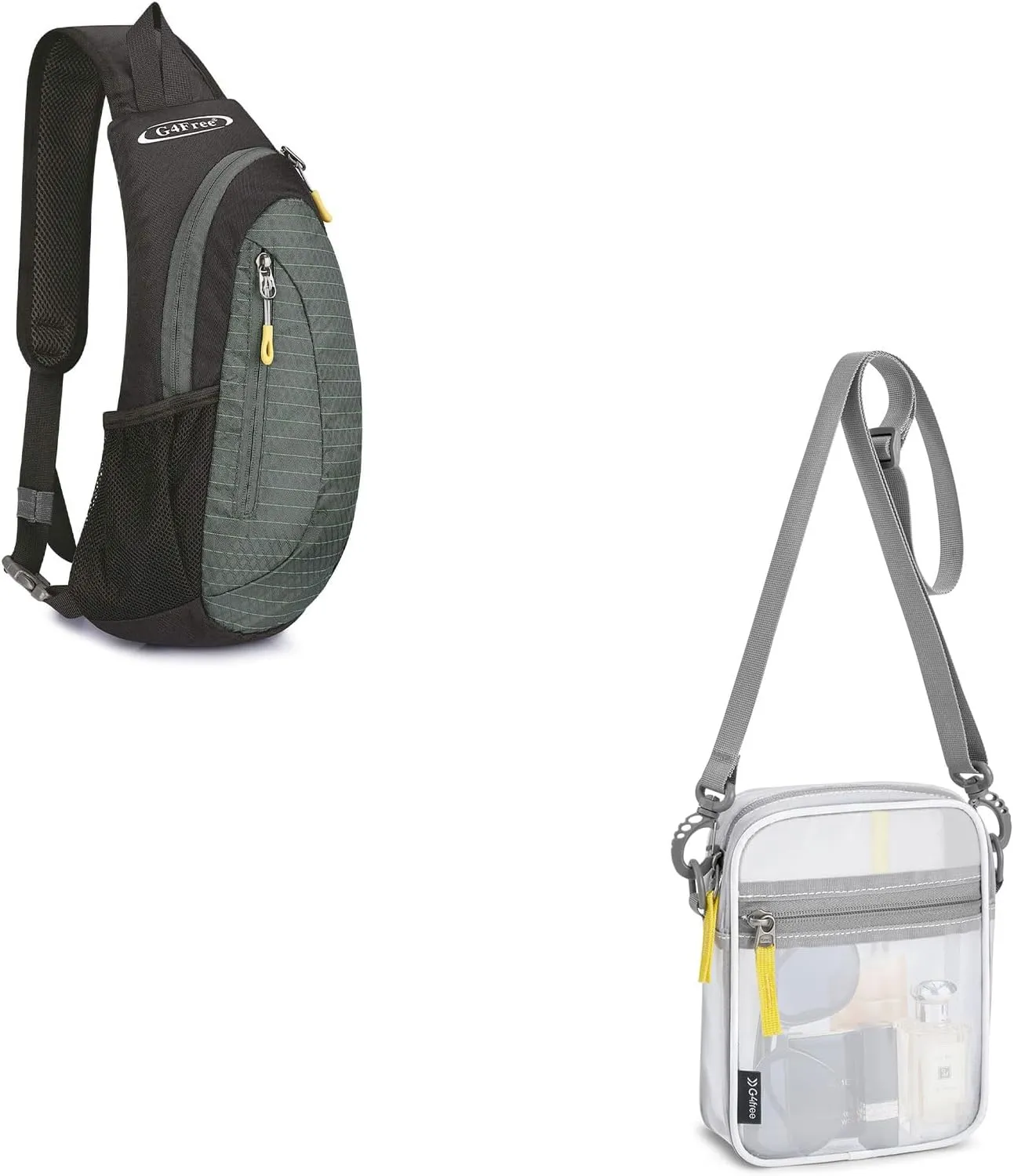 G4Free Sling Bags Men Shoulder Backpack and Clear Bag Stadium Approved for Women Men
