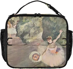 GAIGEO Edgar Degas Prints Rehearsal Onstage Lunch Box for Women Girls Lunch Bag Personalized Kids Mens Lunchbox for Work Portable Cooler Bag Insulated for Adults