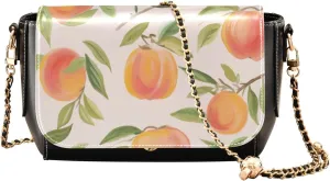 GAIGEO Two Painted Flowers Crossbody Leather Shoulder Bags, Leather Crossbody Bags for Women, Leather Crossbody Bags