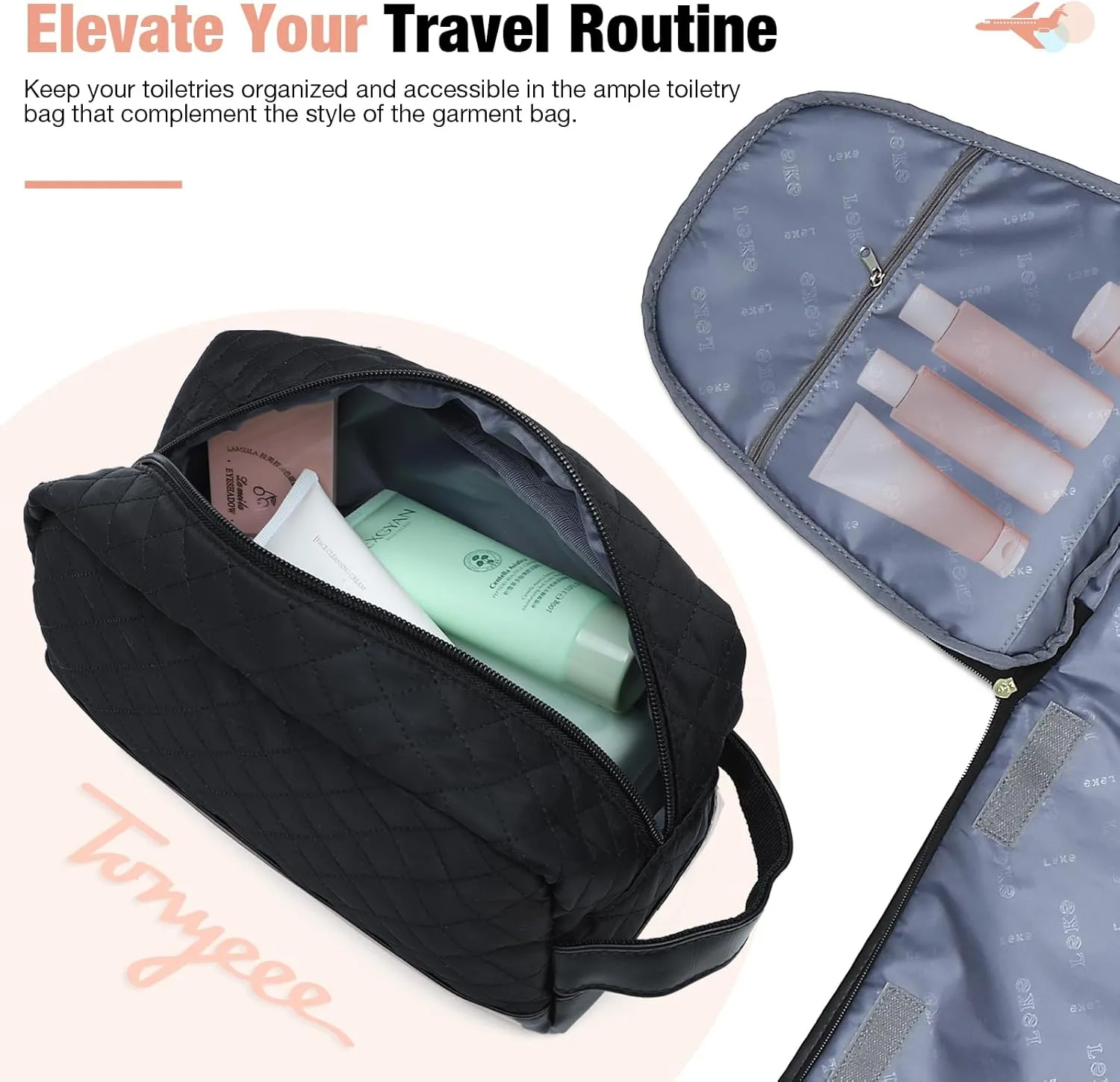 Garment Bag for Travel, 3 in 1 Convertible Jenni Bag Roomy Design Duffle Suit Bags with Water-Resistant Shoe Pouch, Overnight Halfday Weekender Bags for Women Hanging Clothes