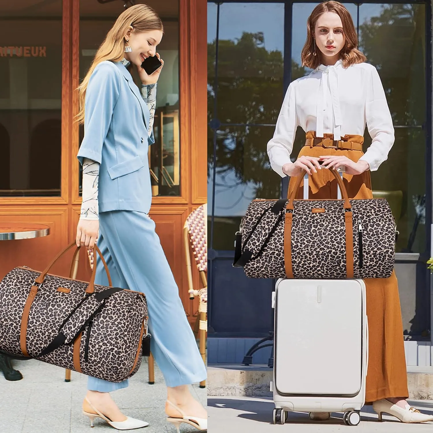 Garment Bag for Travel Convertible Carry On Garment Bag Large Travel Duffel Bags for Women 2 in 1 Hanging Suitcase Suit Travel Bags for Women & Men 3pcs Set